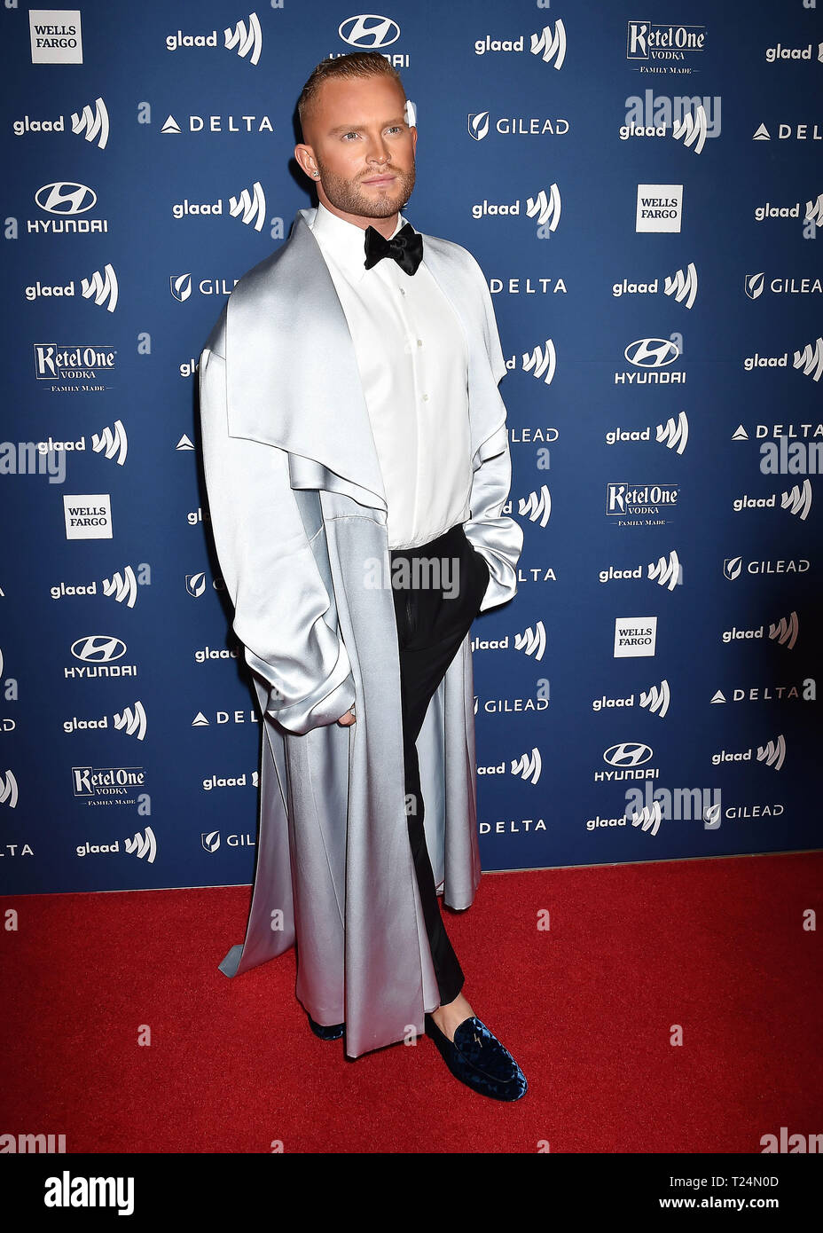 BEVERLY HILLS, Ca - 28. März: August Getty besucht die 30. jährlichen GLAAD Media Awards im Beverly Hilton Hotel am 28. März 2019 in Beverly Hills, Kalifornien. Stockfoto