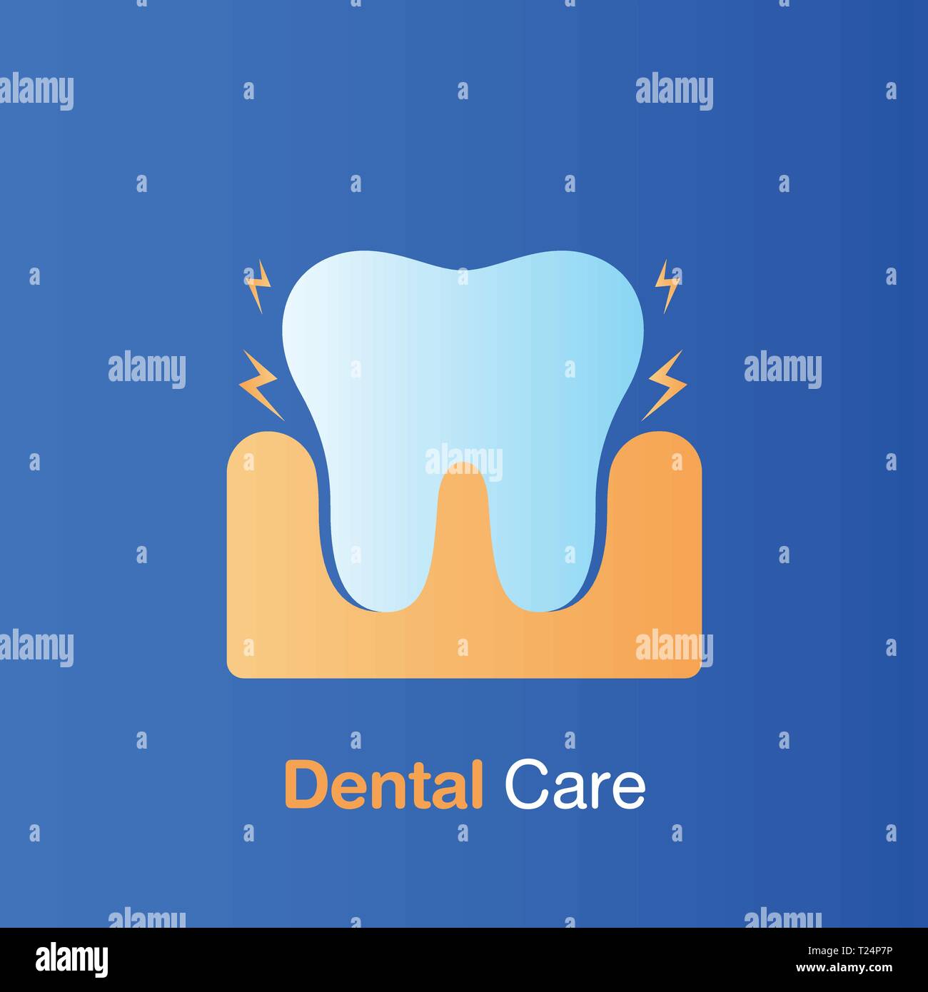 Zahnpflege Konzept. Schlechte Hygiene Zähne, Prävention, Check-up und zahnmedizinische Behandlung. Vector Illustration. Stock Vektor