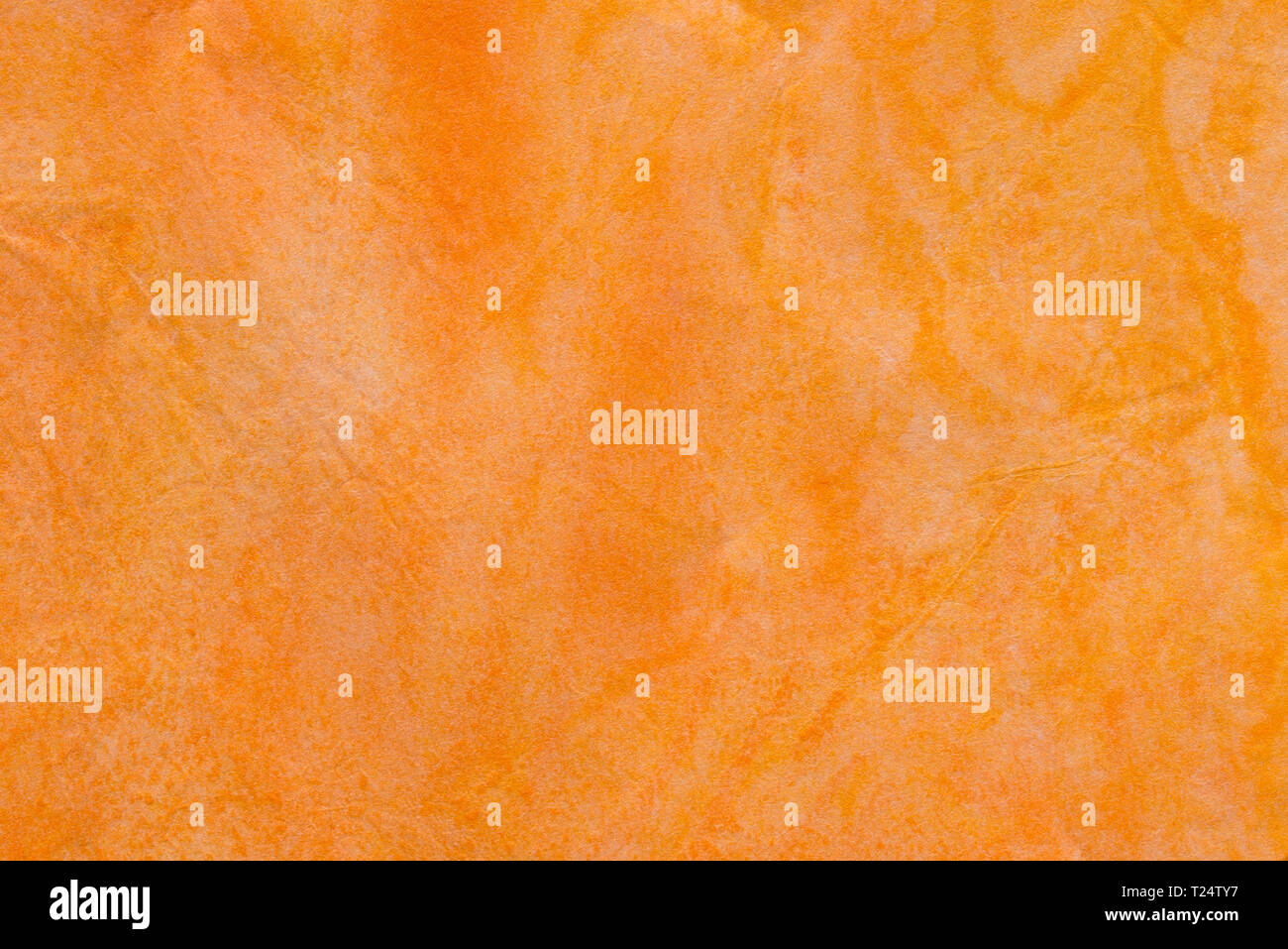 Farbe orange Aquarell gemalten Hintergrund Textur Stockfoto