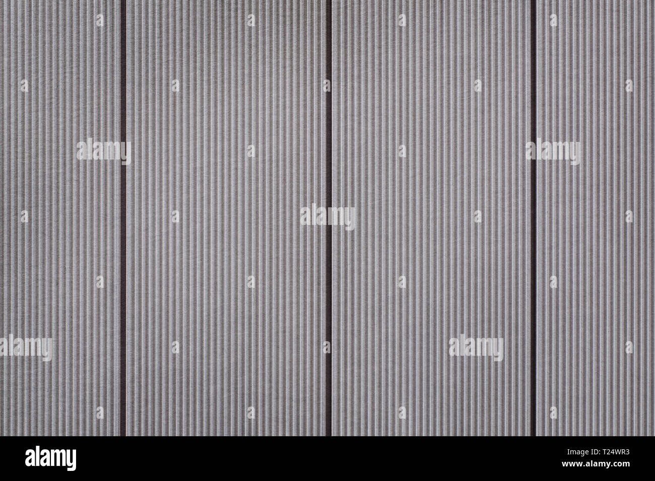 Gestreifte weiche graue Wand. Textur und Hintergrund Stockfoto