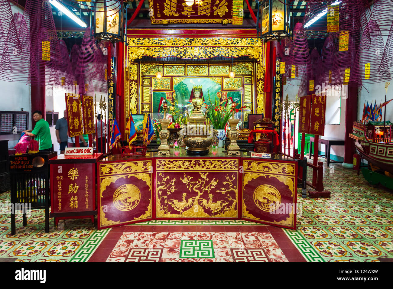 HOI AN, VIETNAM - 17. MÄRZ 2018: Chua Phap Bao Pagode in der Alten Stadt Hoi An in Quang Nam Provinz Vietnam Stockfoto