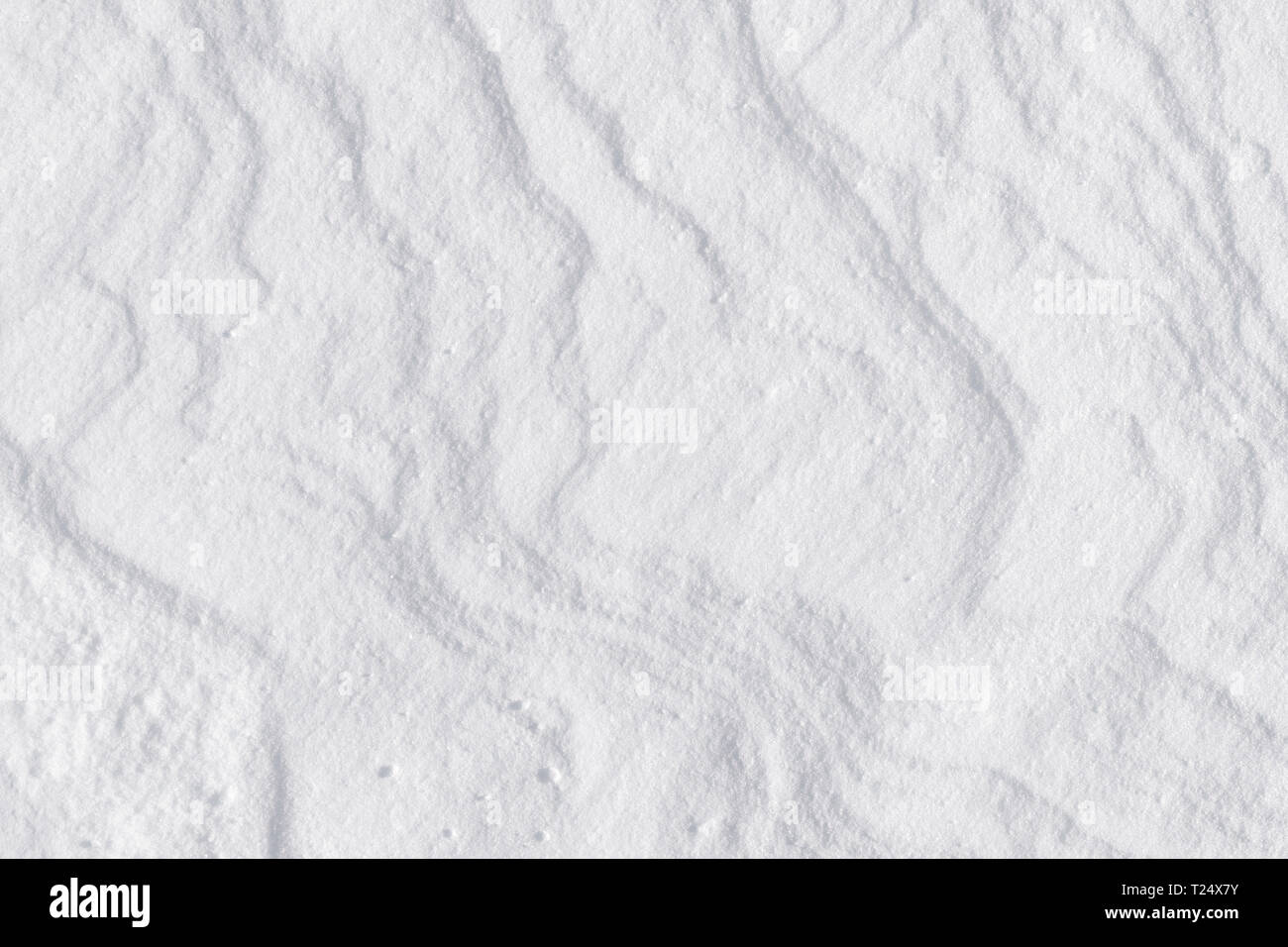Schnee hautnah. Textur und Hintergrund Stockfoto