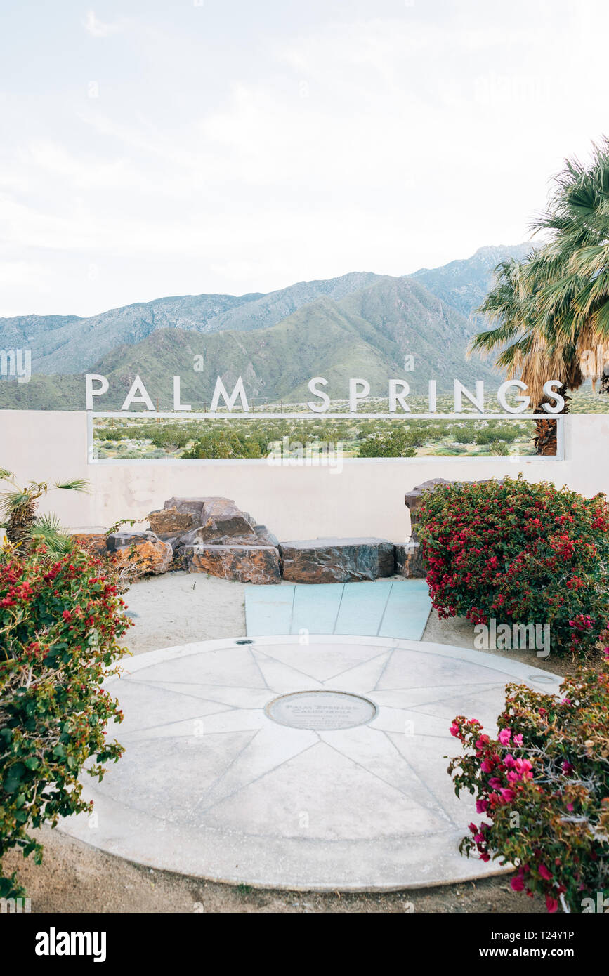 Palm Springs unterzeichnen, in Palm Springs, Kalifornien Stockfoto