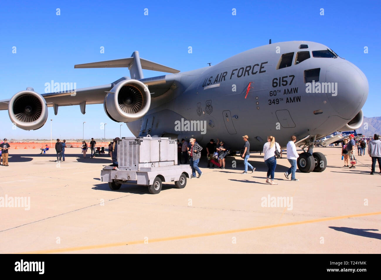 Ein USAF Lockheed C-17 Globemaster Schweres Transportflugzeug auf der Davis-Monthan AFB Airshow in Tucson AZ Stockfoto