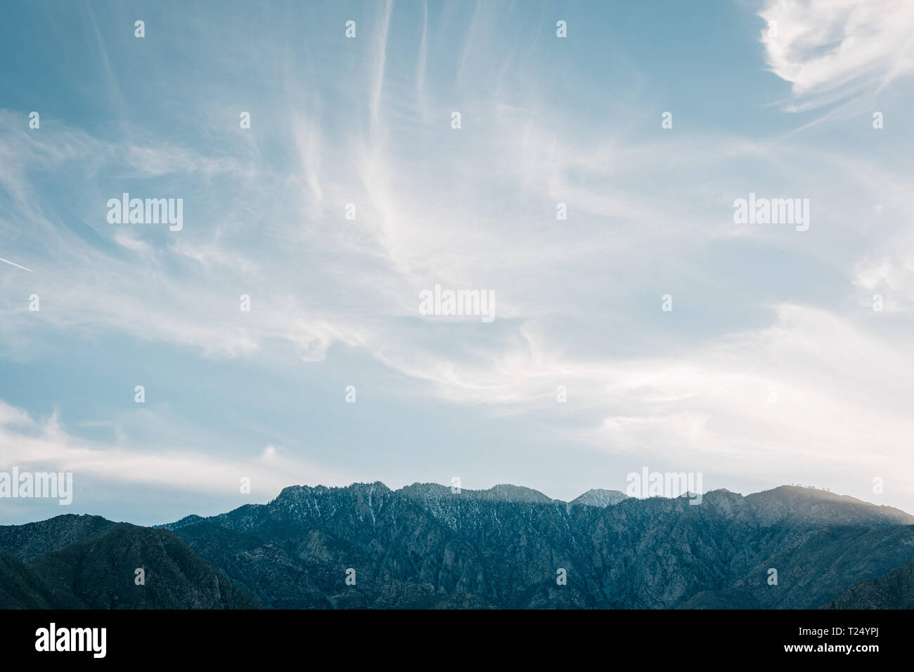 Die San Jacinto Berge, in Palm Springs, Kalifornien Stockfoto