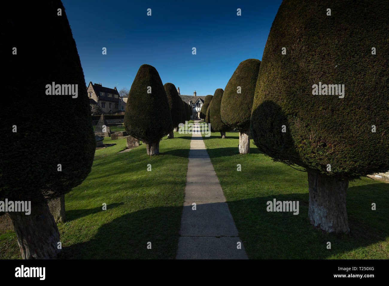 Painswick, Gloucestershire, UK, 24. Februar 2019, St Marys Kirche in Painswick Stockfoto