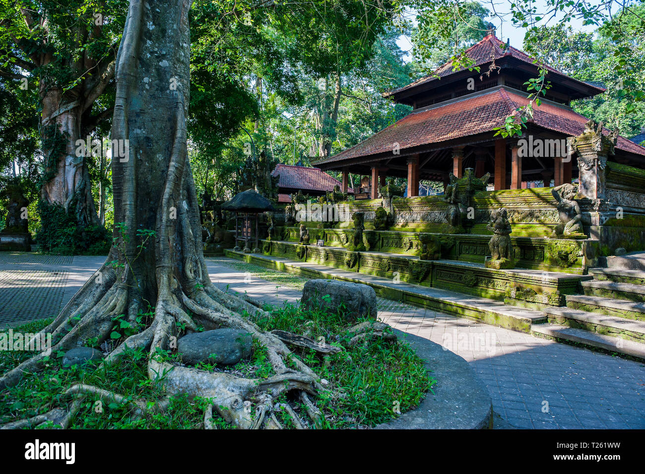 Indonesien, Bali, Ubud Monkey Forest, Hindu Tempel Stockfoto