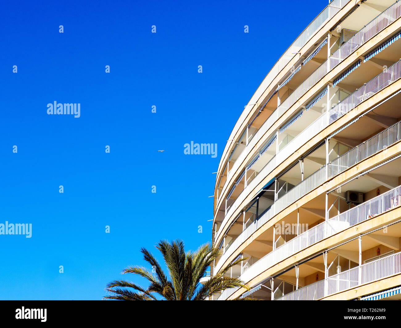Hotel Balkone in Santa Ponsa - Balearen, Spanien Stockfoto