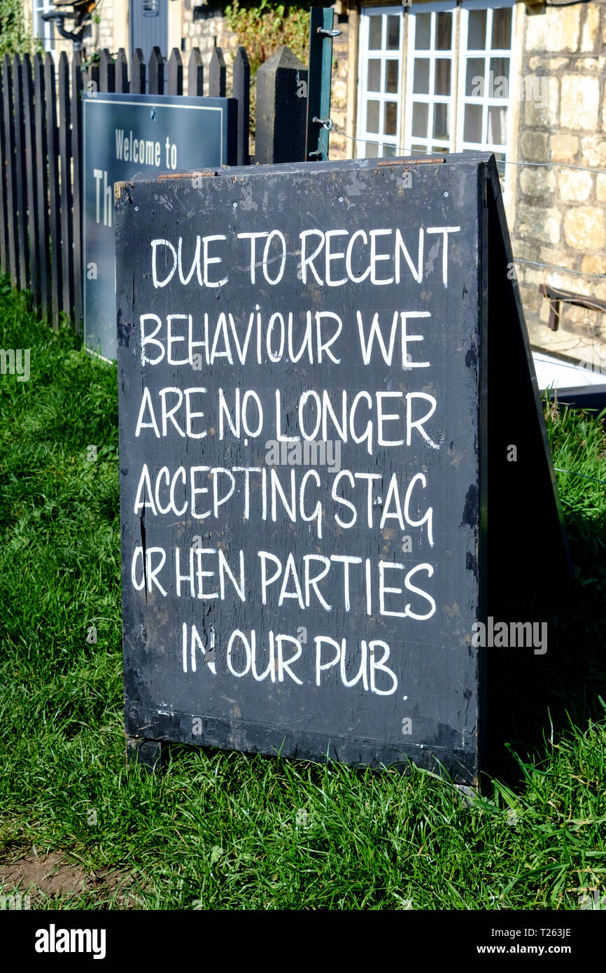 Ein Brett. Keine Junggesellenabschiede Stockfoto