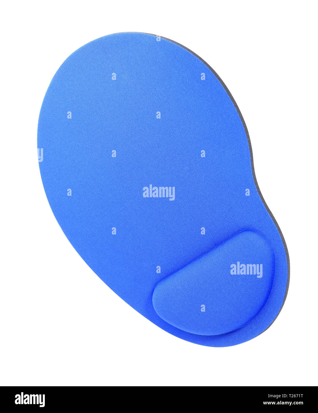 Blue Mouse Pad isoliert auf weißem Hintergrund Stockfoto