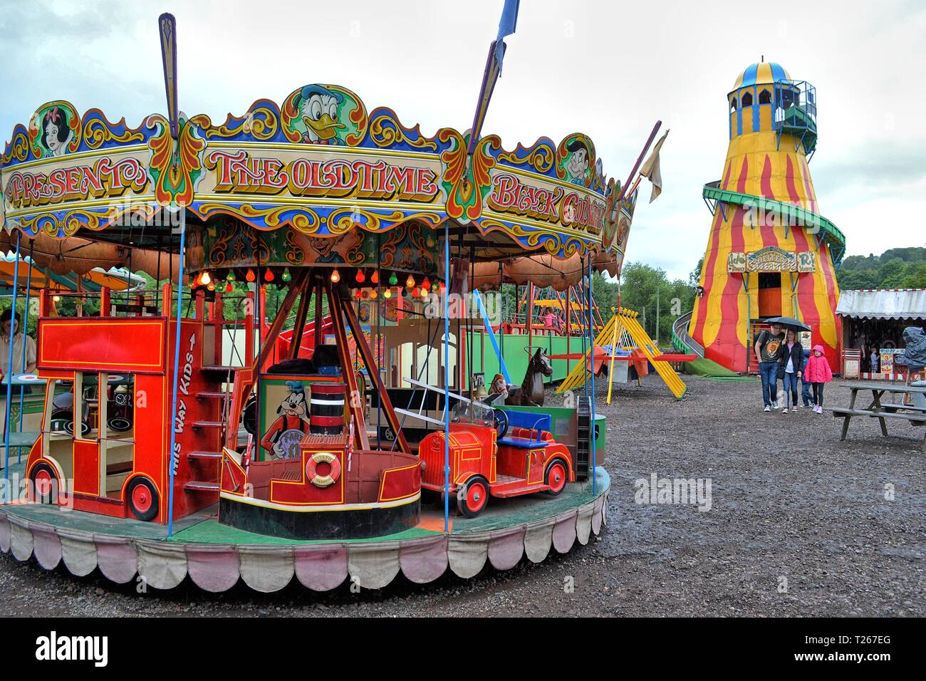 Messegelände im Black Country Living Museum, ein Freilichtmuseum der umgebauten historischen Gebäude in Dudley, West Midlands, England, Großbritannien Stockfoto