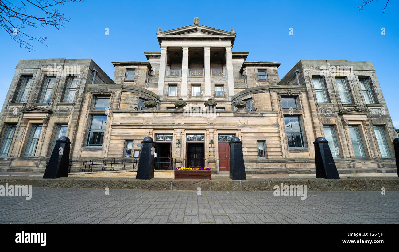 Die Außenseite des Jüngeren Hall an der St. Andrews University in St. Andrews, Fife, Schottland, Großbritannien Stockfoto