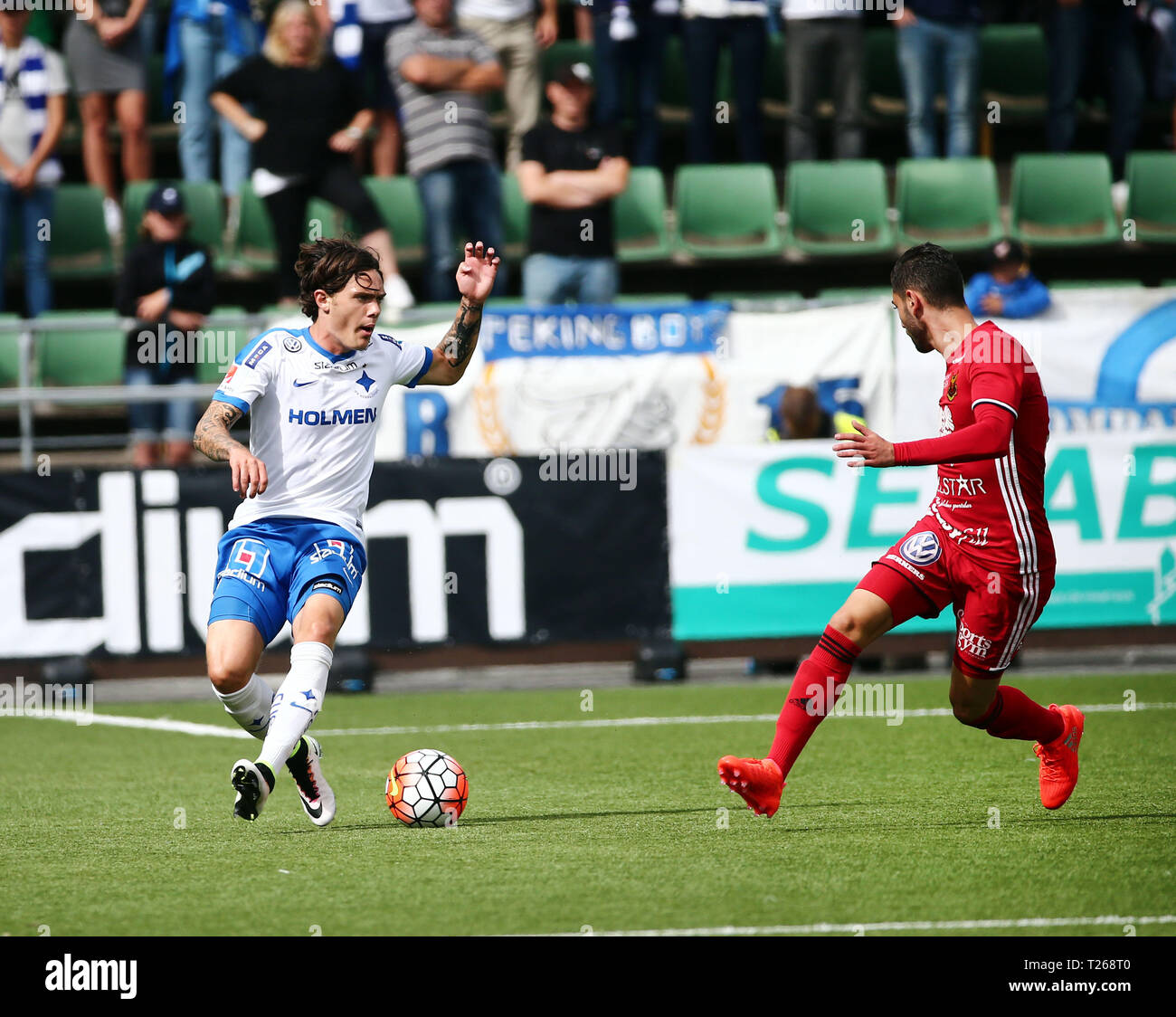 NORRKÖPING 20160716 Allsvensk match på Östgötaporten mellan IFK Norrköping och Östersunds FK. Bilden: IFK-spelaren David Moberg Karlsson. Bild Jeppe Gustafsson Stockfoto