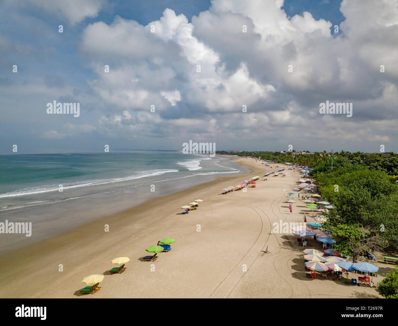 Bali, Kuta Strand, Blick auf den Strand Stockfoto