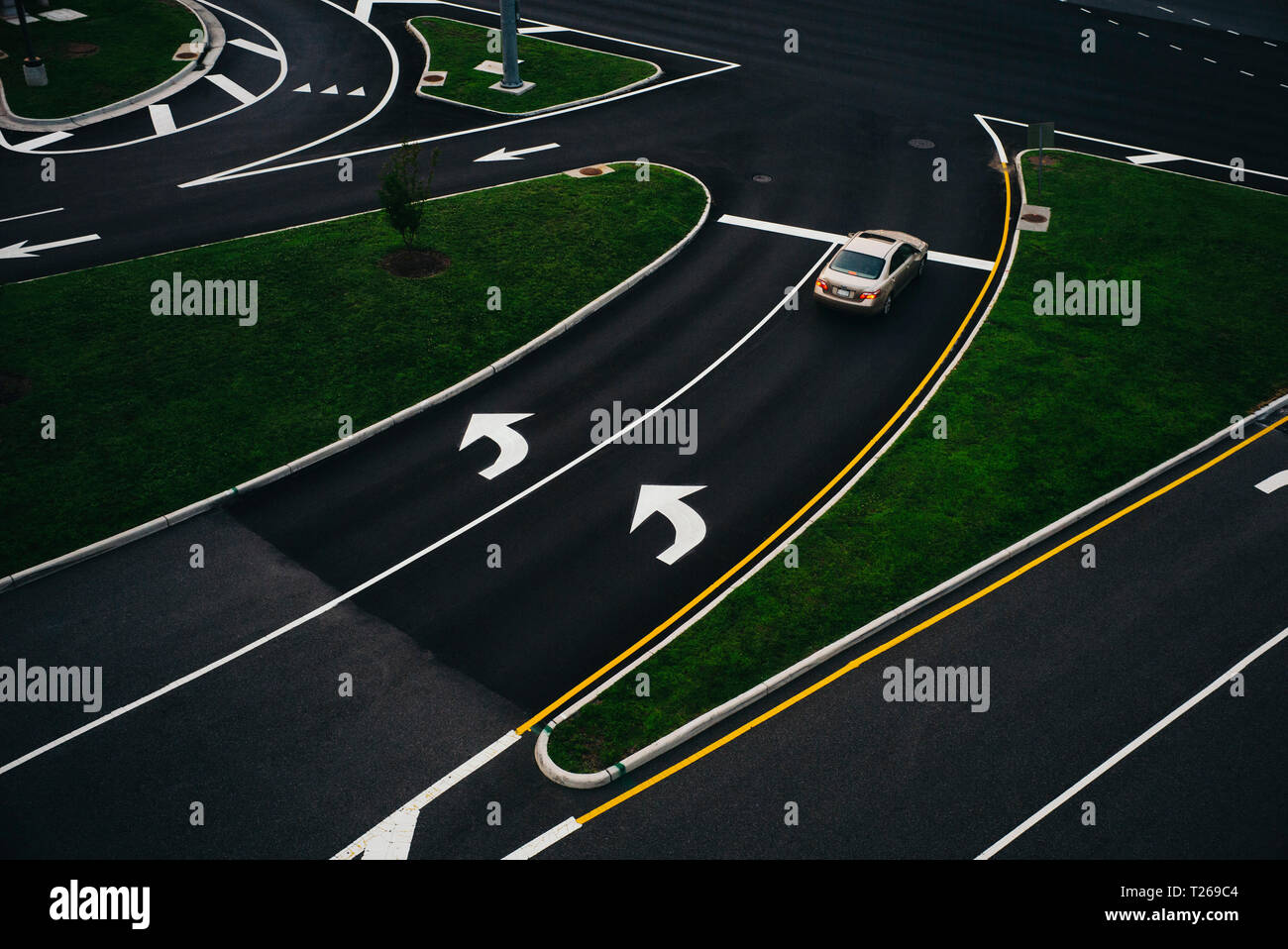 USA, Virginia, Fairfax County, Tysons Corner, Erhöhte Ansicht auf einer Straße Stockfoto