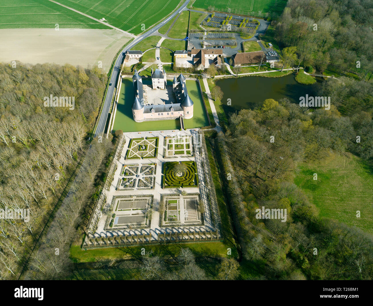 Schloss von Chamerolles, Chilleurs-aux-Bois, Loiret, Centre Val de Loire, Frankreich Stockfoto