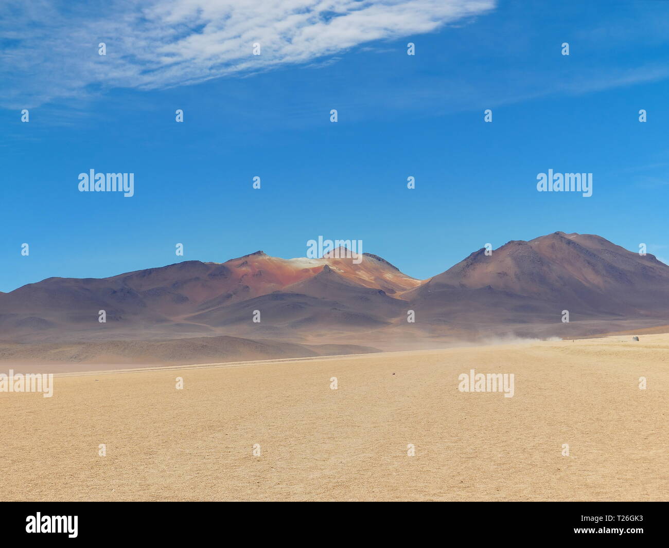 Wüste Boliviens sieht aus wie Gemälde von Salvador Dalì. Anden Altiplano von Bolivien, Südamerika Stockfoto