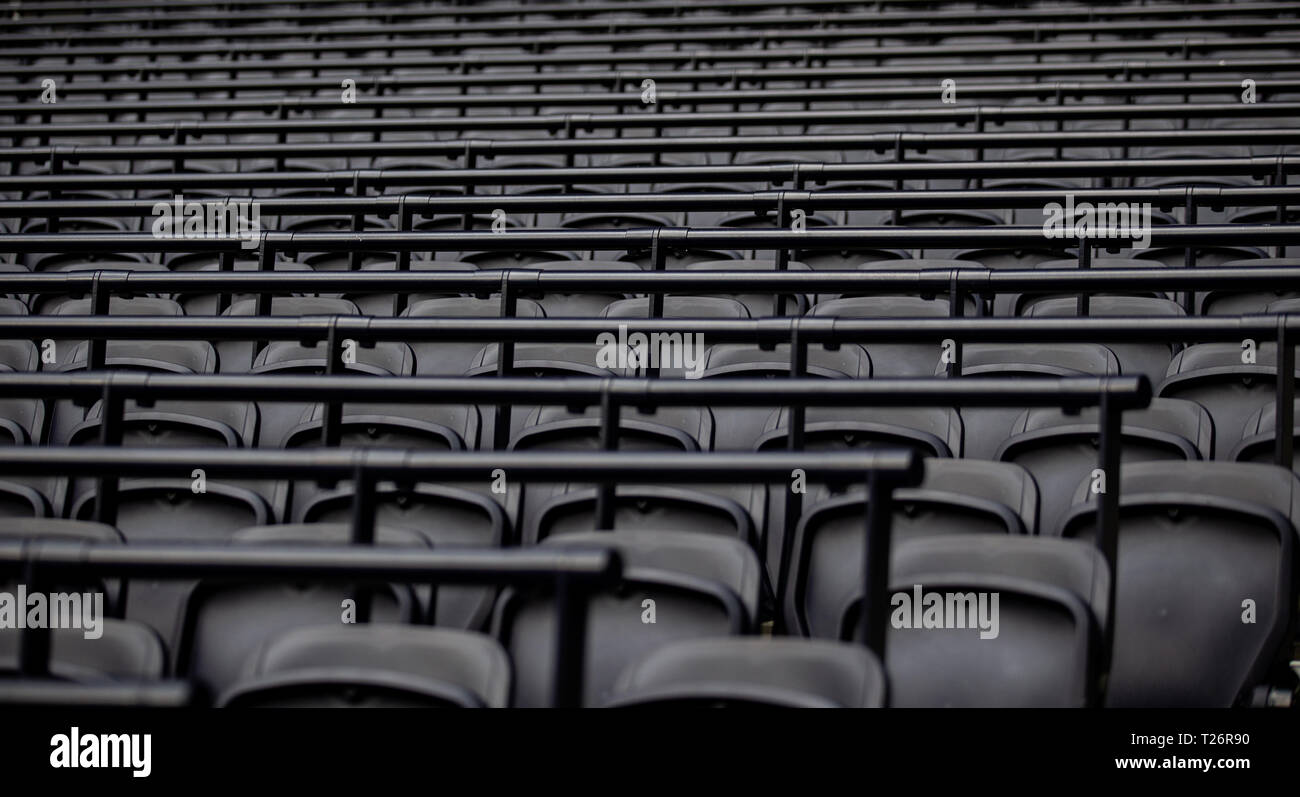 Allgemeine Ansicht der Sitzgelegenheiten vor dem Legenden Test event Match bei Tottenham Hotspur Stadium, London. Stockfoto