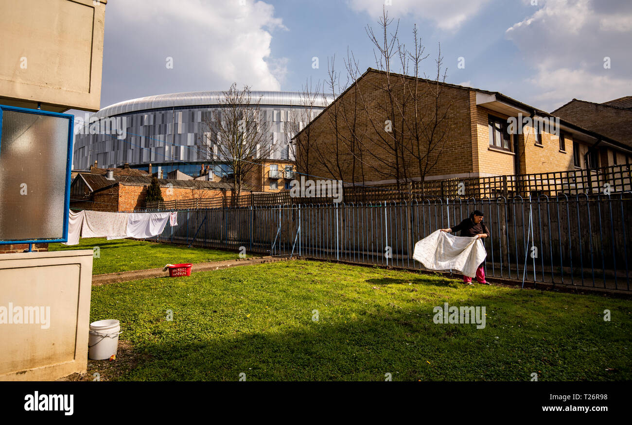 Allgemeine Ansicht des Stadions in der Nähe des Gehäuses vor dem Legenden Test event Match bei Tottenham Hotspur Stadium, London. Stockfoto