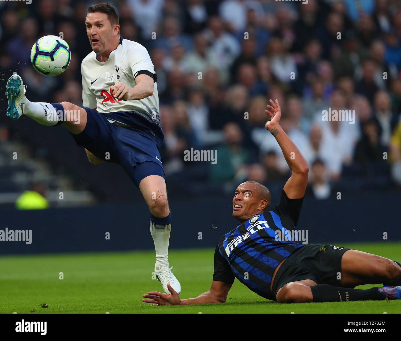 London, Großbritannien. 30 März, 2019 Robbie Keane der Sporen Legenden während der Legenden Übereinstimmung zwischen den Tottenham Hotspur Legenden gegen Inter Mailand Legenden an der White Hart Lane Stadium, London England am 30. März 2019. Kredit Aktion Foto Sport Foto Credit: Action Sport / alamy Leben Nachrichten Stockfoto
