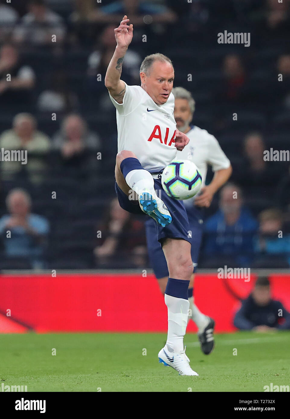 London, Großbritannien. 30 März, 2019 Paul Gascoigne der Sporen Legenden während der Legenden Übereinstimmung zwischen den Tottenham Hotspur Legenden gegen Inter Mailand Legenden an der White Hart Lane Stadium, London England am 30. März 2019. Kredit Aktion Foto Sport Foto Credit: Action Sport / alamy Leben Nachrichten Stockfoto