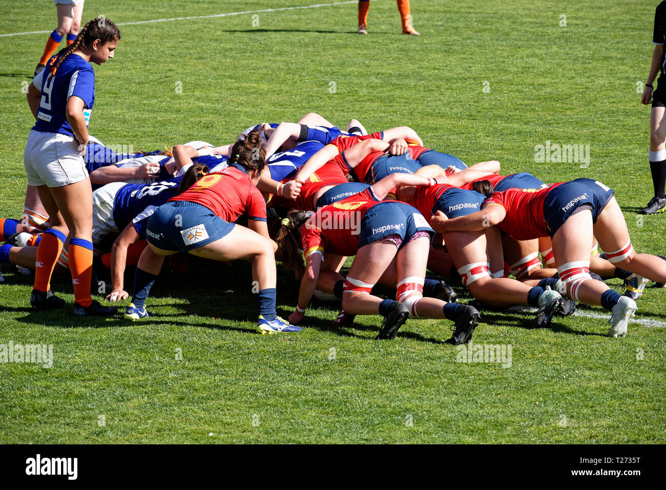 Madrid, Spanien, 30. März, 2019. Finale der Rugby-WM des XV der Europäischen Frauen, Spanien vs Niederlande, Madrid, Spanien. Enrique Palacio Sans./Alamy leben Nachrichten Stockfoto