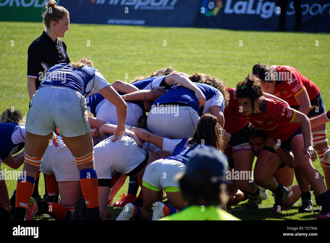 Madrid, Spanien, 30. März, 2019. Finale der Rugby-WM des XV der Europäischen Frauen, Spanien vs Niederlande, Madrid, Spanien. Enrique Palacio Sans./Alamy leben Nachrichten Stockfoto