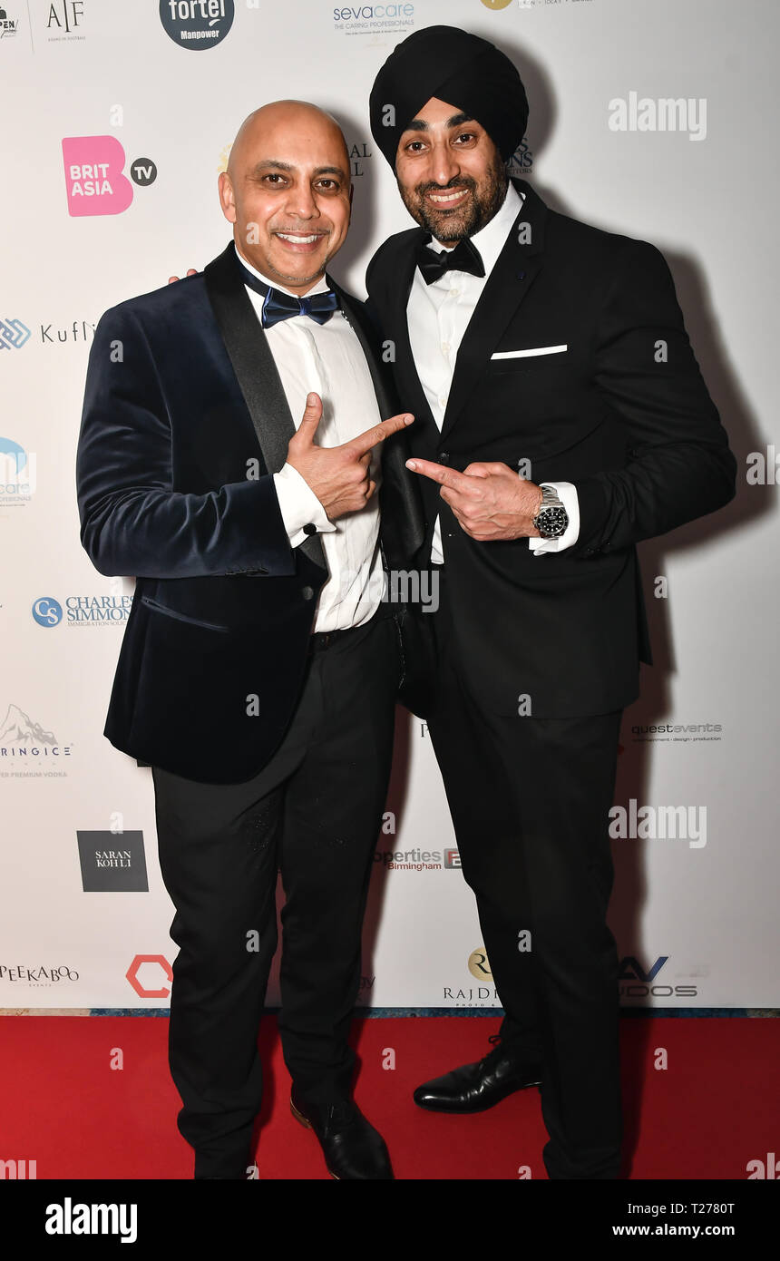 London, Großbritannien. Am 30. März 2019. Arrivers am BritAsiaTV präsentiert Kuflink Punjabi Film Awards 2019 im Grosvenor House, Park Lane, London, Vereinigtes Königreich. 30. März 2019 Bild Capital/Alamy leben Nachrichten Stockfoto
