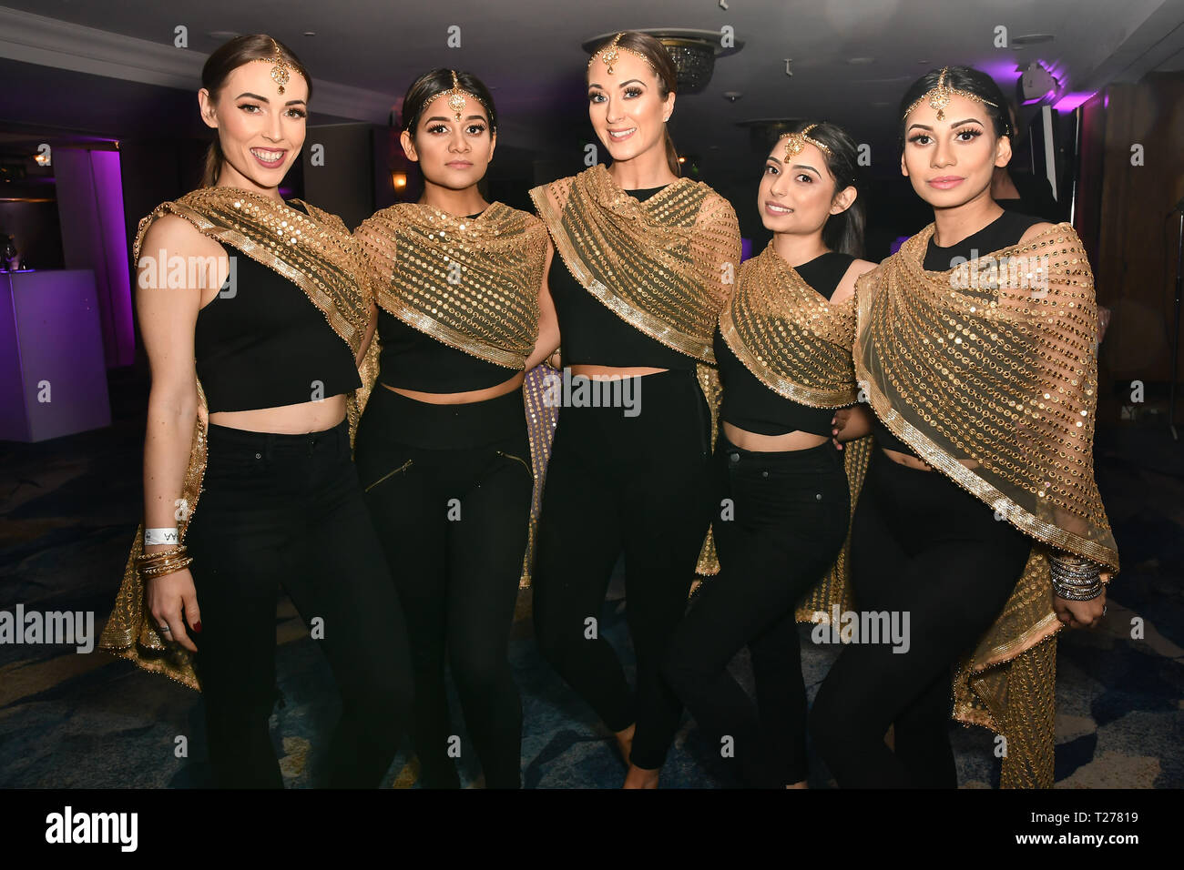 London, Großbritannien. Am 30. März 2019. Der Bollywood Co Preforms bei der BritAsiaTV präsentiert Kuflink Punjabi Film Awards 2019 im Grosvenor House, Park Lane, London, Vereinigtes Königreich. 30. März 2019 Bild Capital/Alamy leben Nachrichten Stockfoto