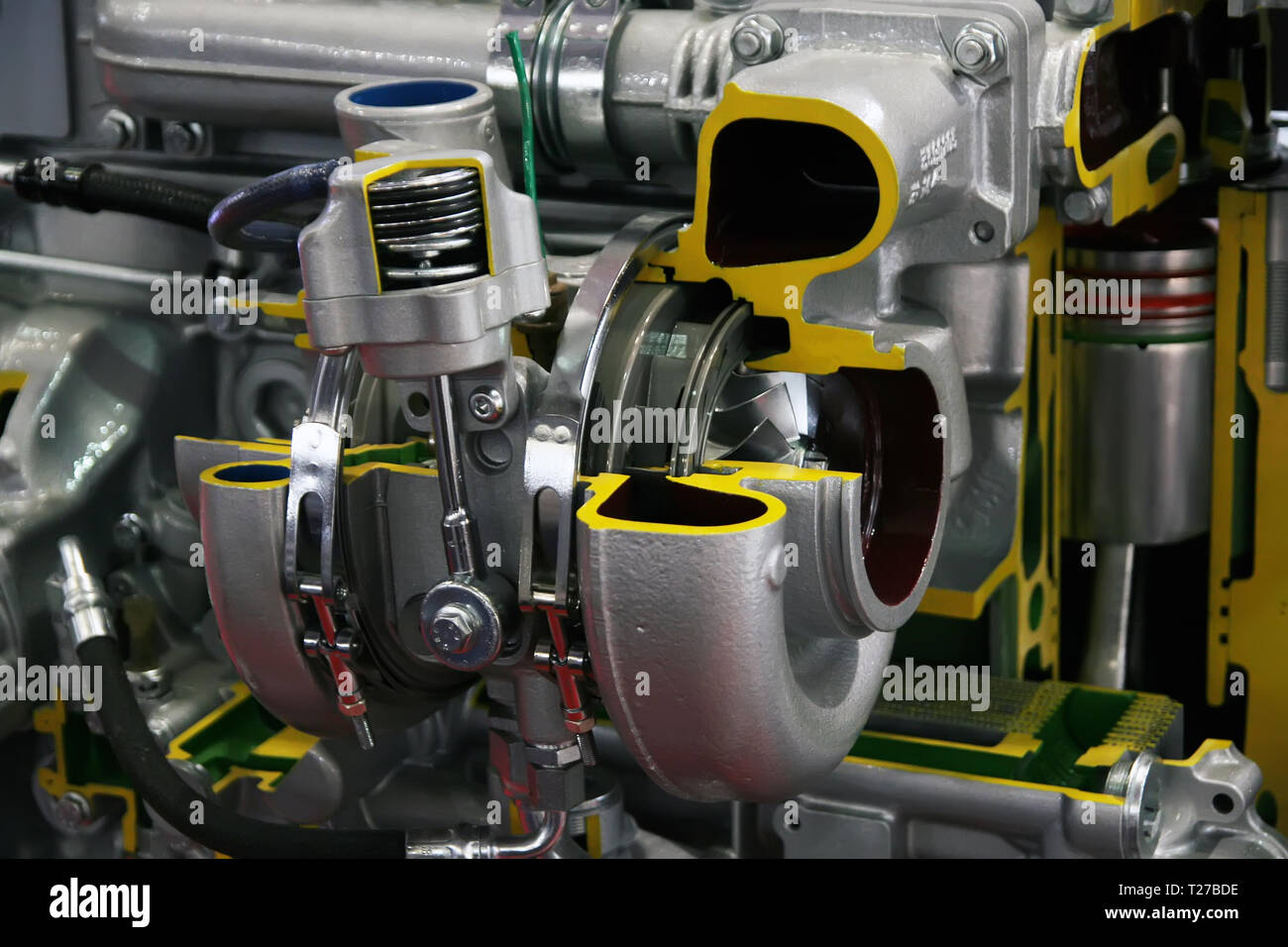 Benzinbetriebene auto motor. Auto Motor. Auto motor Teile. Stockfoto