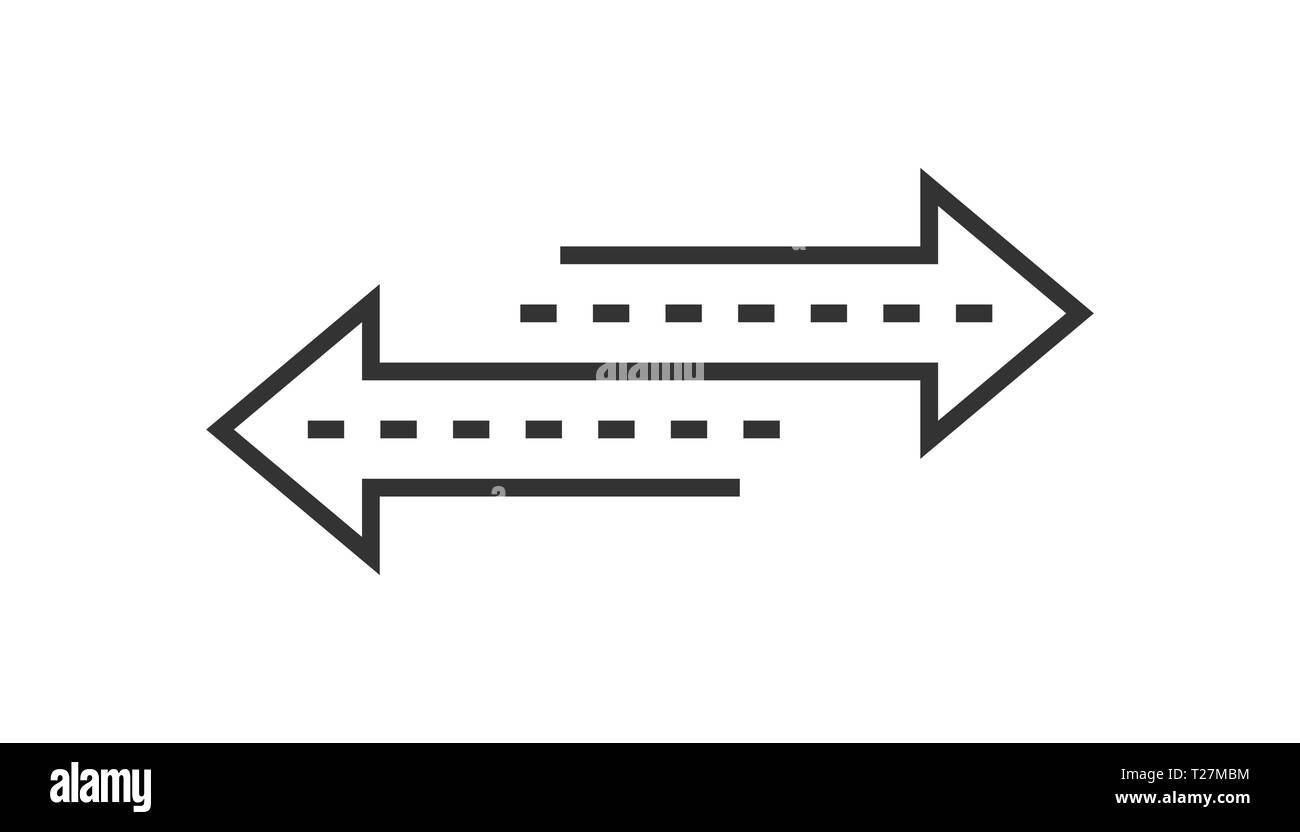 Umgekehrter Pfeil Symbol im flachen Stil. Aktualisieren Vector Illustration auf weißem Hintergrund isoliert. Laden Geschäftskonzept. Stock Vektor