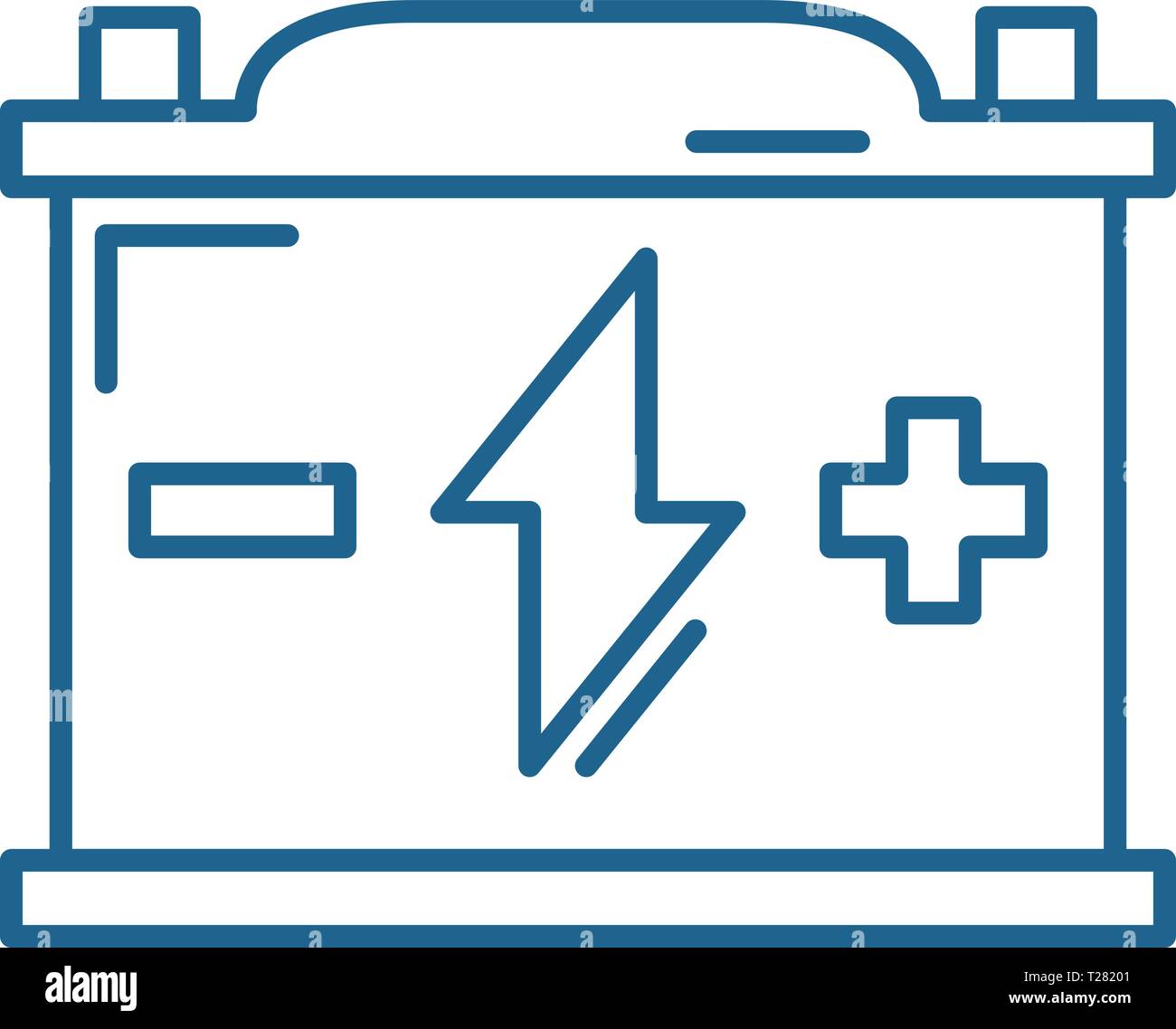 Batterie Symbol Leitung Konzept Batterie Leer Vektor Symbol Zeichen Umriss Abbildung Stock Vektorgrafik Alamy