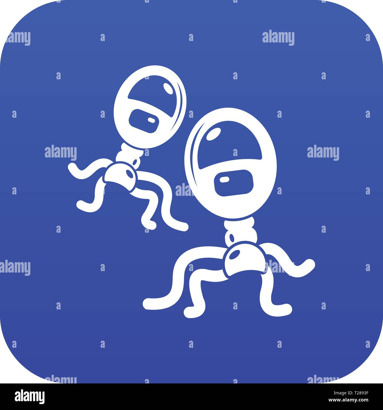 Protozoen virus Symbol blau Vektor Stock Vektor