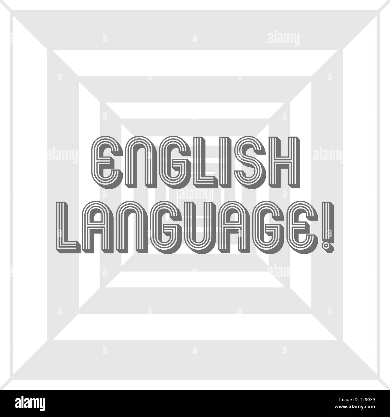 Schreiben Hinweis mit englischer Sprache. Business Konzept für Dritte gesprochen native lang in der Welt nach Chinesisch und Spanisch Konzentrische Kreismuster erzeugen De Stockfoto