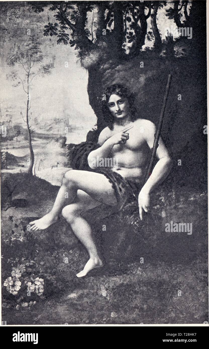 LEONARDO DA VINCI. BACCHUS. 1510-1515 Stockfoto