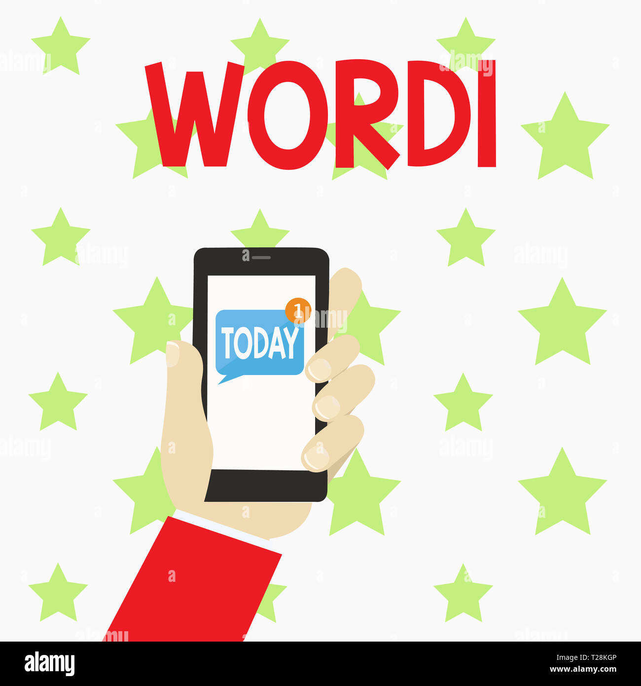 Handschrift text VPN-Schreiben. Konzeptionelle Foto sicheren virtuellen privaten Netzwerk über vertrauliche Domain geschützt die menschliche Hand Smartphone mit Stockfoto