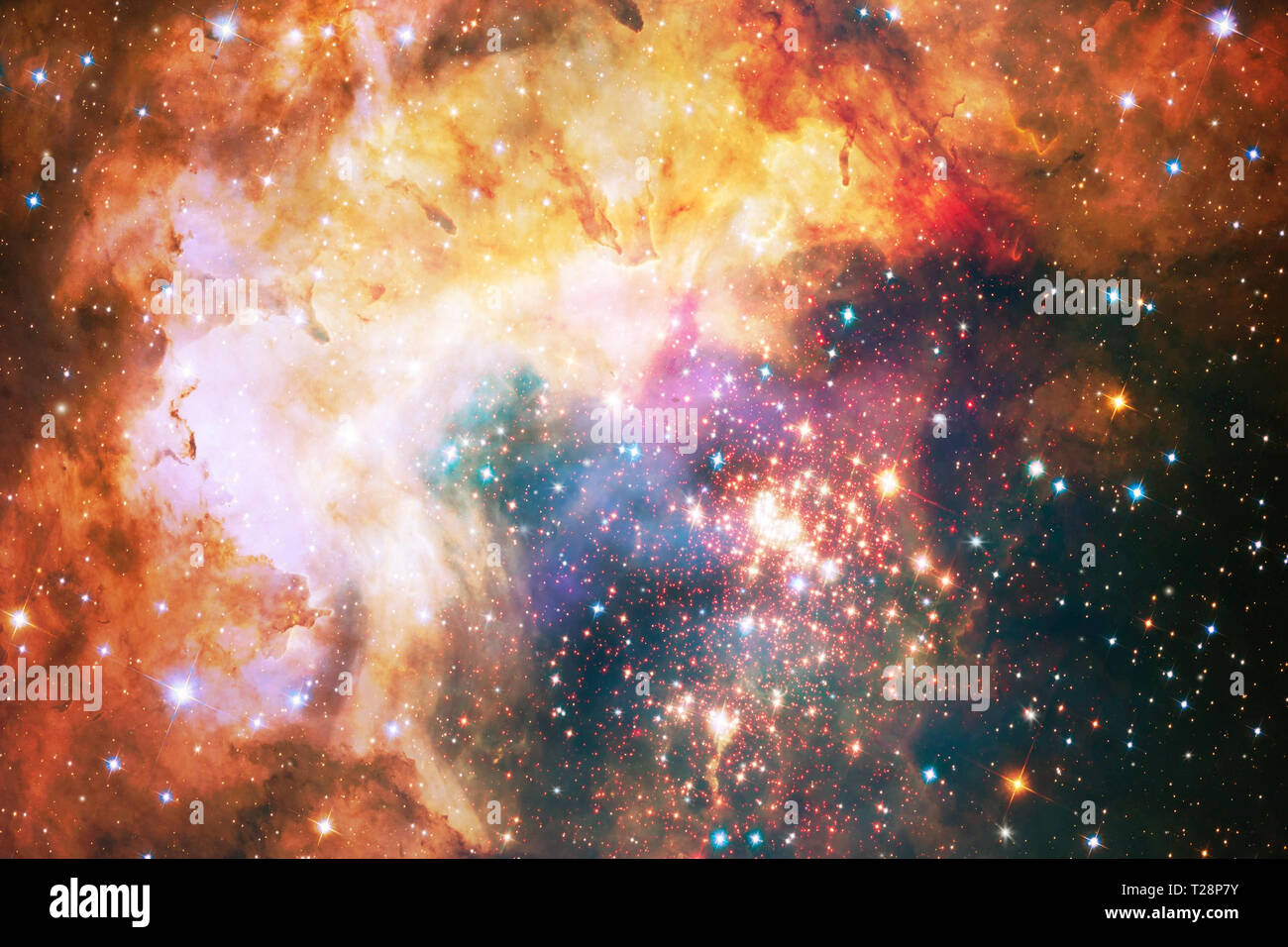 Abstrakte Digitale Glatt Schone Bunte Helle Galaxie Mit Hellen Sternen Hintergrund Stockfotografie Alamy