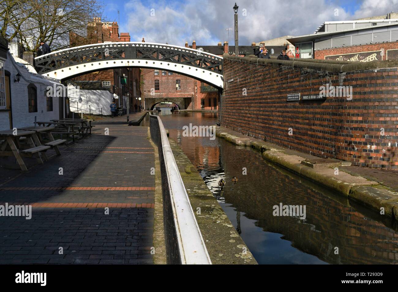 Bar Lock Fußgängerbrücke in Birmingham Stockfoto