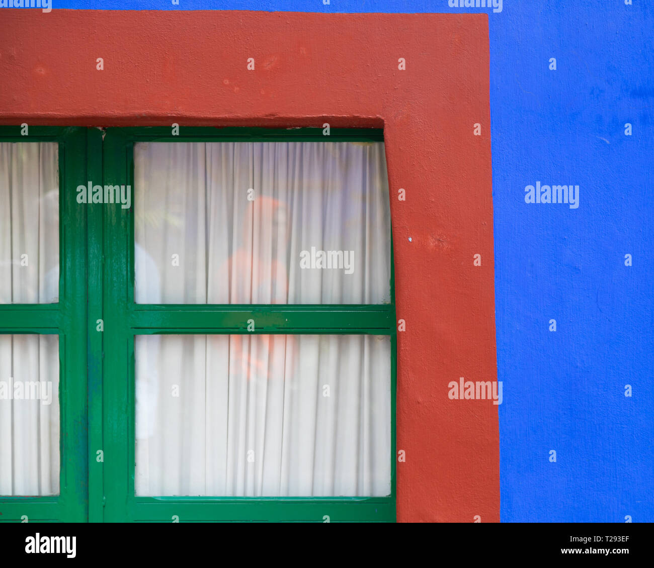 The Blue House Frida Kahlo Stockfotos The Blue House Frida Kahlo