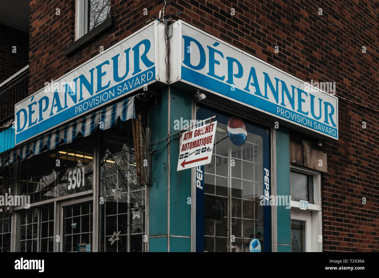 Ein Lebensmittelladen in Montreal, Kanada. Stockfoto