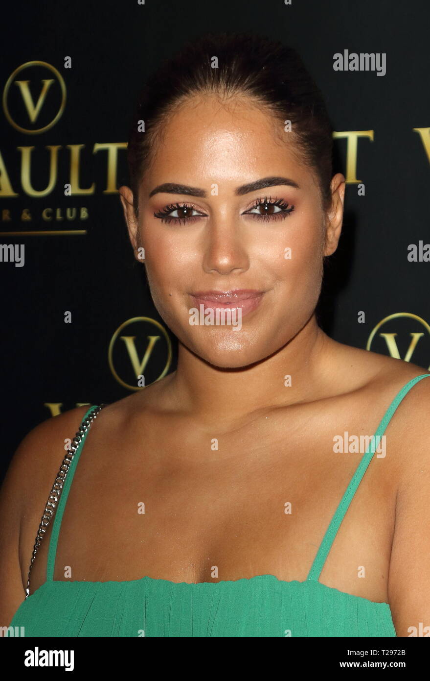 London, Großbritannien. Am 30. März 2019. Malin Anderson besucht Die Vault Bar & Club re-launch Event, das Gewölbe, High Street, Stevenage, Großbritannien Quelle: SOPA Images Limited/Alamy leben Nachrichten Stockfoto