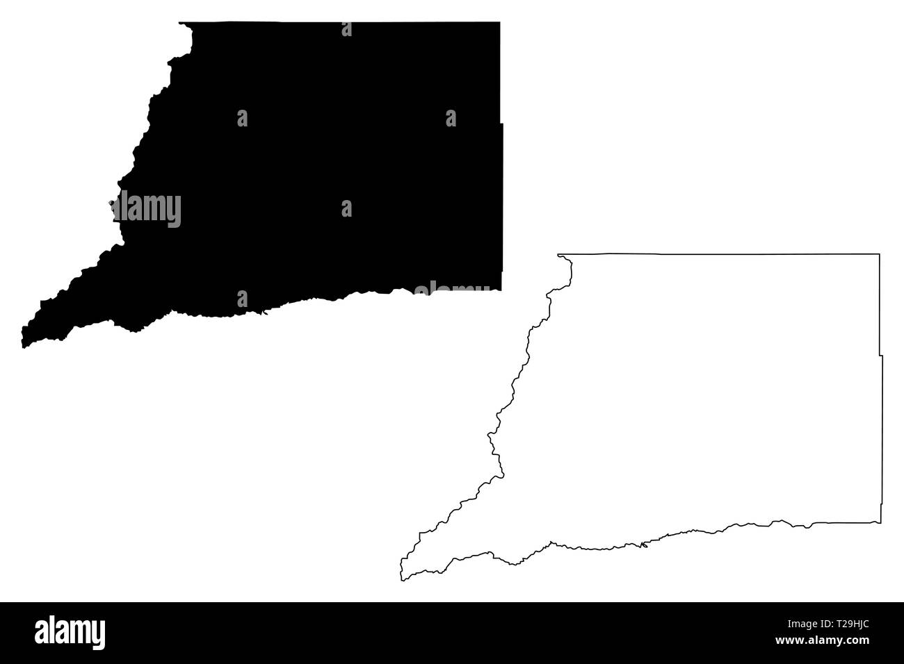 Shasta County, Kalifornien (Grafschaften in Kalifornien, Vereinigte Staaten von Amerika, USA, USA, USA) Karte Vektor-illustration, kritzeln Skizze Shasta Karte Stock Vektor