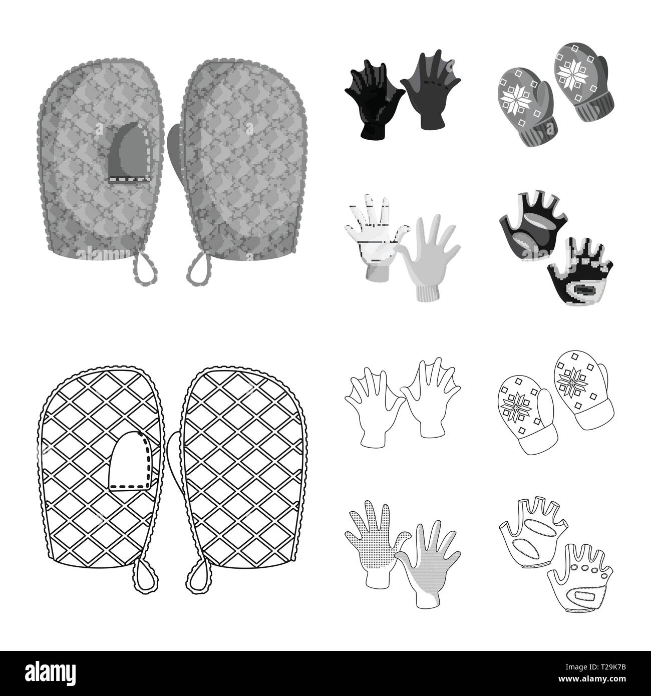 Vector Illustration der Silhouette und Sicherheit Symbol. Satz von Silhouette und Komfort vektor Illustration. Stock Vektor