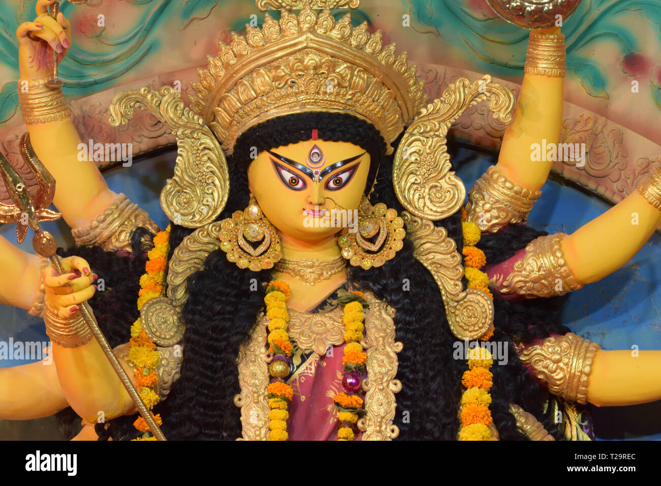 Segen der Göttin Durga Stockfoto