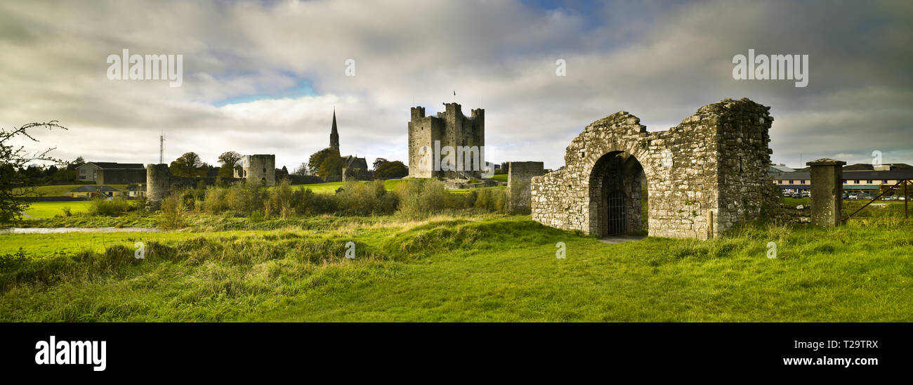 Burg Trim Trim, Grafschaft Meath, Irland. Morgen. Stockfoto
