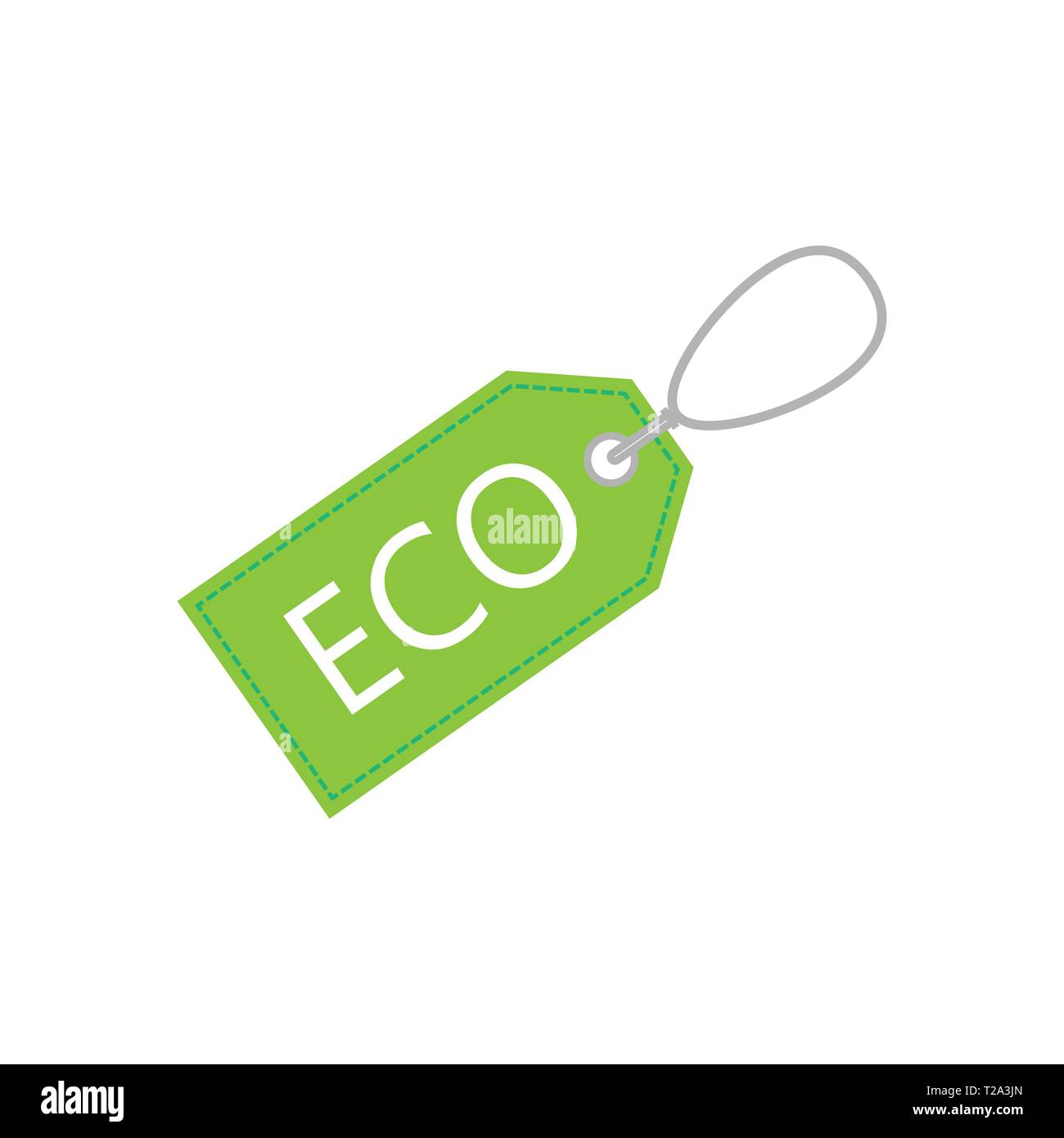 Vector Illustration, flache Bauform. Eco Preis Symbol Stock Vektor