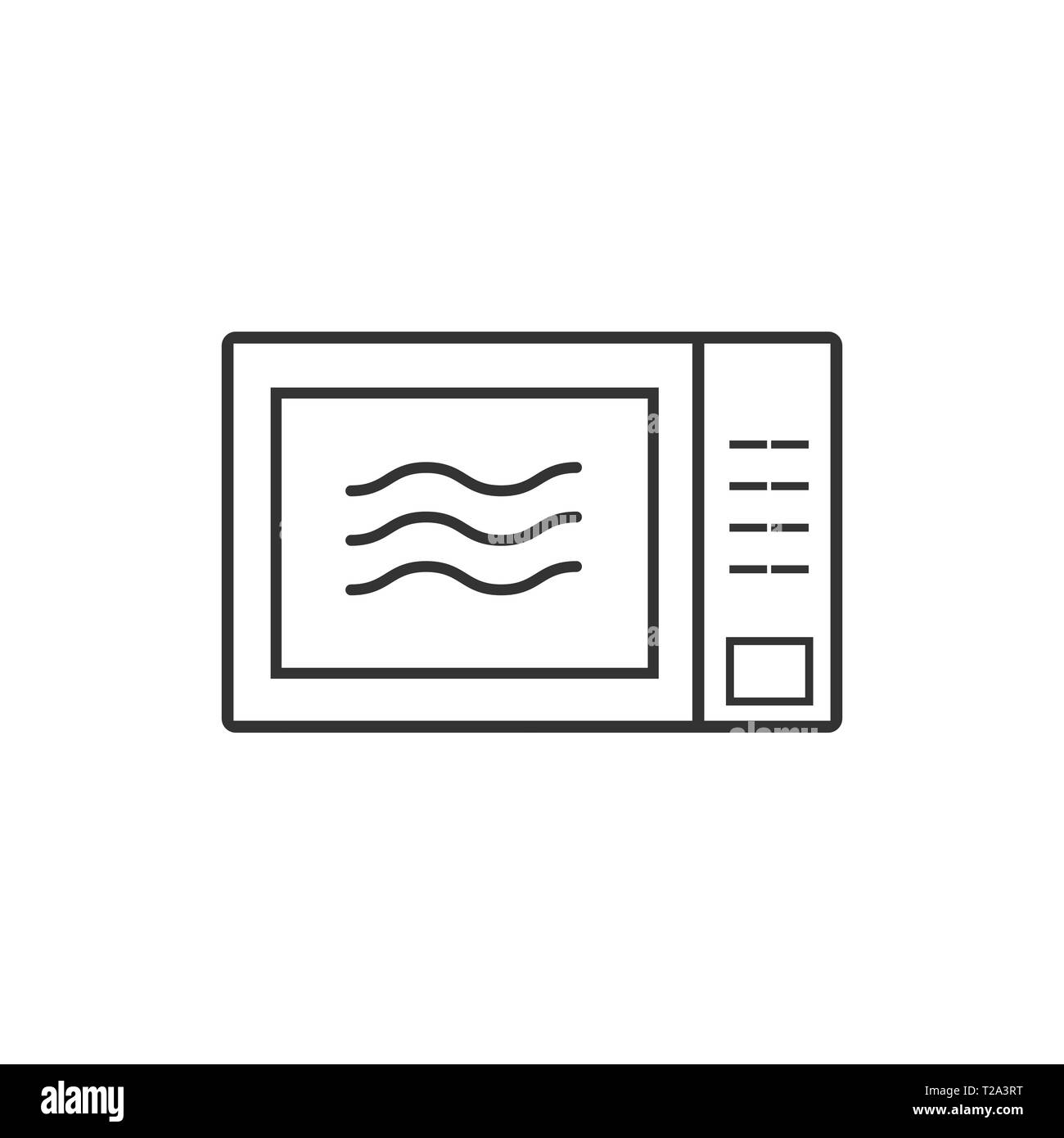 Vector Illustration, flache Bauform. Home Appliance, Küche Mikrowelle Symbol Stock Vektor