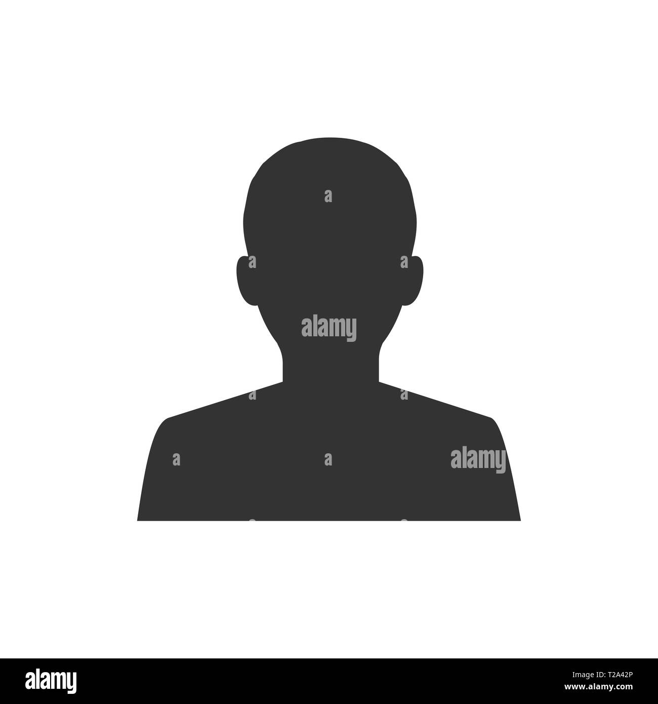 Vector Illustration, flache Bauform. Kopf Menschen Symbol Profil Stock Vektor