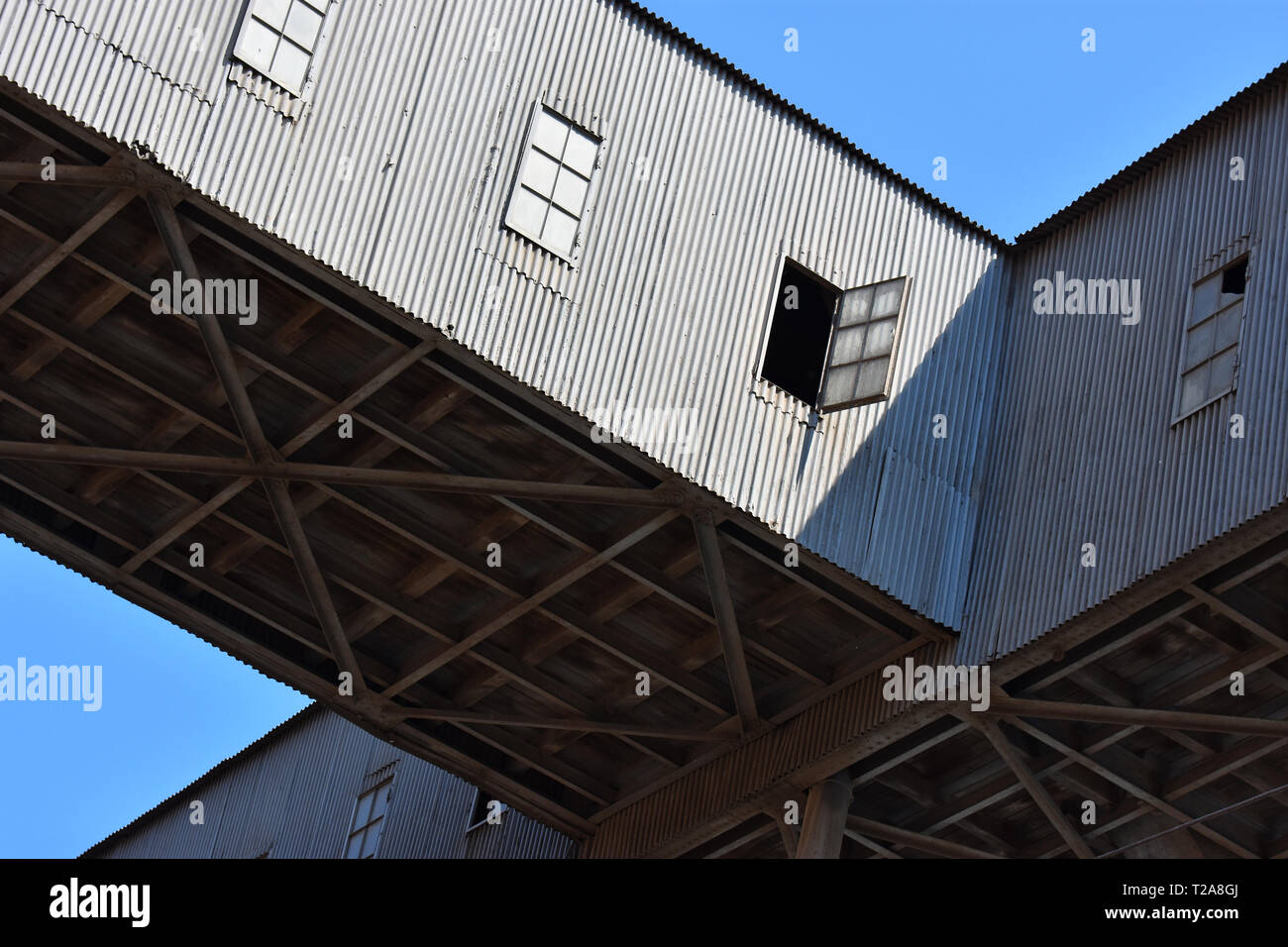 Anghel Saligny Silos an maritimen Hafen Constanta, Rumänien Stockfoto