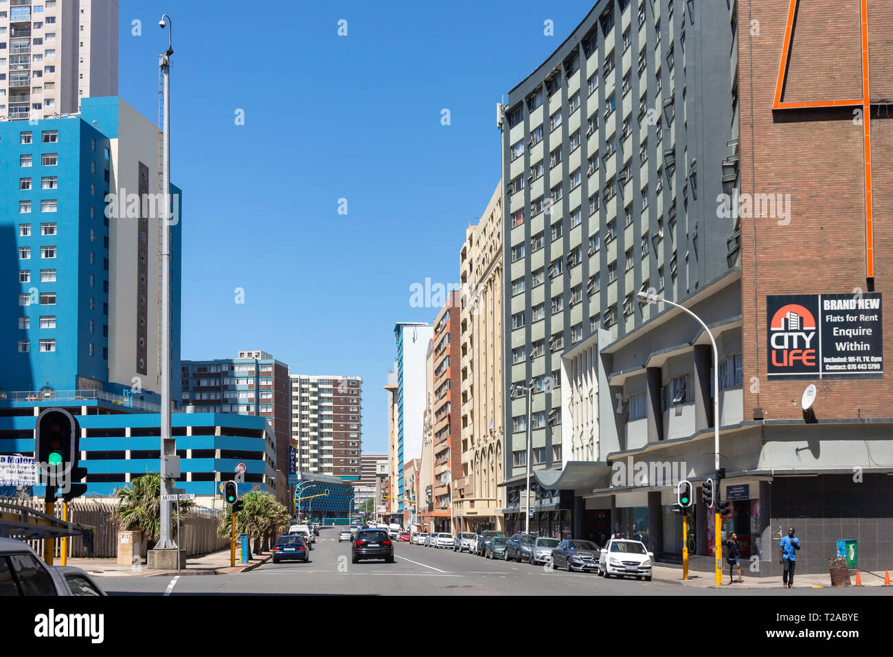 Gillespie Straße, Durban, KwaZulu-Natal, Südafrika Stockfoto